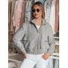 Naisten harmaa oversize bomber-takki Milina TY4792