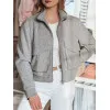 Naisten harmaa oversize bomber-takki Milina TY4792