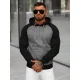 Vyriškas tamsiai pilkas džemperis su gobtuvu Aiden JS/8B157/5