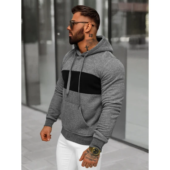 Vyriškas tamsiai pilkas džemperis Lorenzo JS/8B1308/5