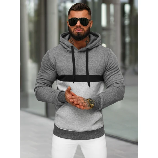 Vyriškas tamsiai pilkas džemperis Ovil JS/8B1319/5