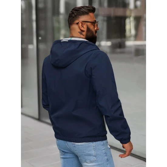 Vyriška tamsiai mėlyna striukė su gobtuvu Pyter JS/31M5069/215