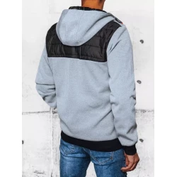 Pilkos spalvos vyriška striukė su gobtuvu Bastin