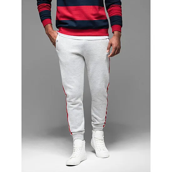 Men's grey casual trousers Olin V1 OM-PASK-0258