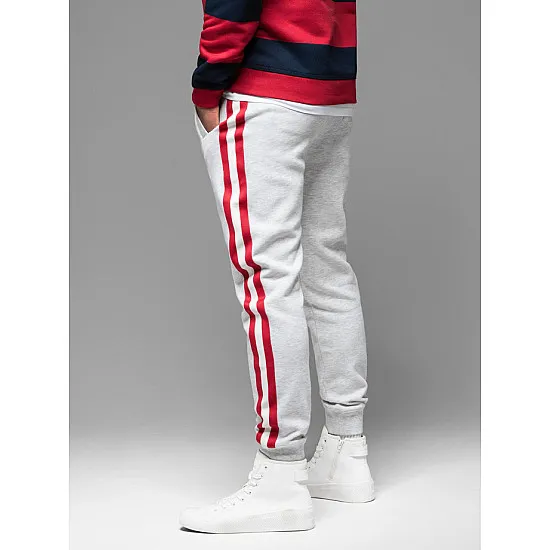 Men's grey casual trousers Olin V1 OM-PASK-0258
