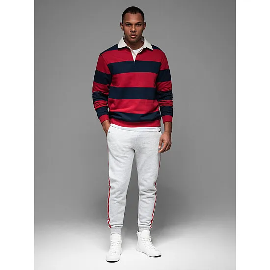Men's grey casual trousers Olin V1 OM-PASK-0258