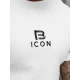Vyrški balti marškinėliai Bicon O/B1213