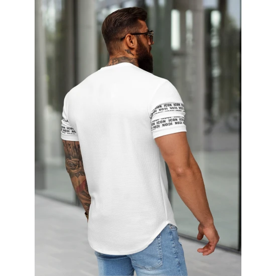 Vyrški balti marškinėliai Bicon O/B1213