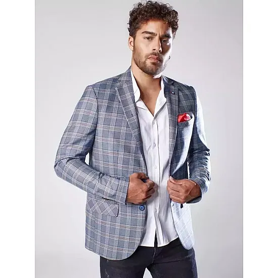 Men's checked jacket Danil MX0566