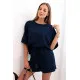 Women's dark blue set Nika 32232