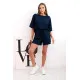 Women's dark blue set Nika 32232