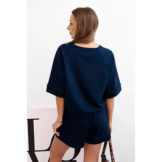 Women's dark blue set Nika 32232