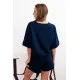Women's dark blue set Nika 32232