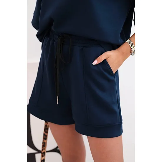 Women's dark blue set Nika 32232