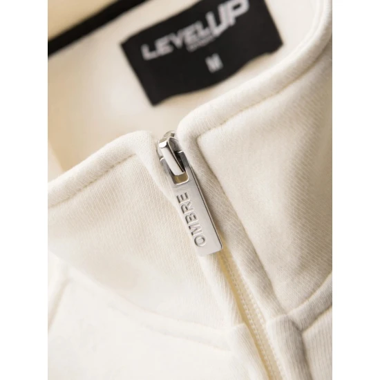 Vyriškas rusvos spalvos megztinis aukštu kaklu Olin V3 OM-SSZP-0219