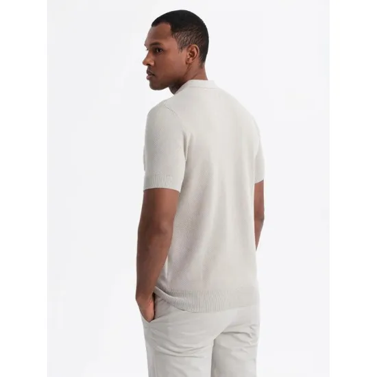 Vyriški rusvos spalvos polo marškinėliai Swing V6 OM-POSS-0117
