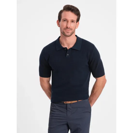 Men's navy blue polo shirt Swing V2 OM-POSS-0117