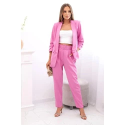 Elegantiškas moteriškas rožinės spalvos komplektas Silva
