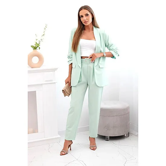 Elegancki zestaw damski w kolorze miętowym Silva 32187