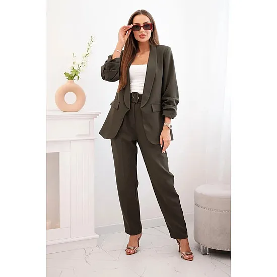Elegants sieviešu komplekts haki krāsā Silva 31816