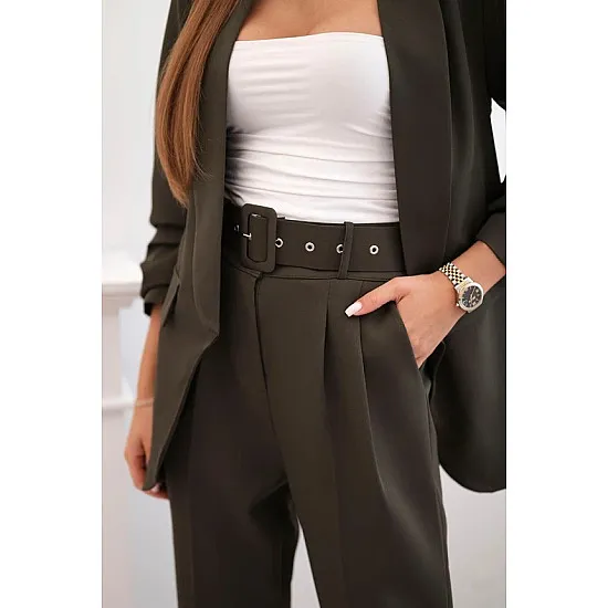 Elegants sieviešu komplekts haki krāsā Silva 31816