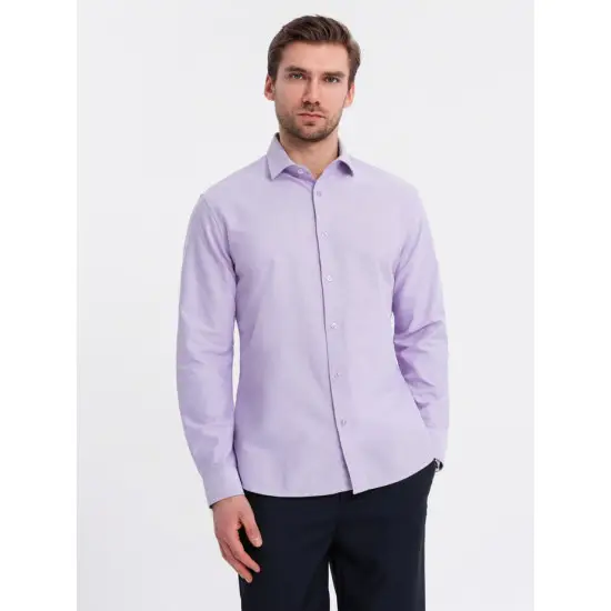 Vyriški violetinės spalvos marškiniai Adrian V2 OM-SHOS-0183