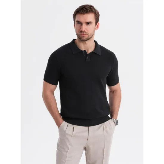 Vyriški juodos spalvos polo marškinėliai Swing V5 OM-POSS-0117