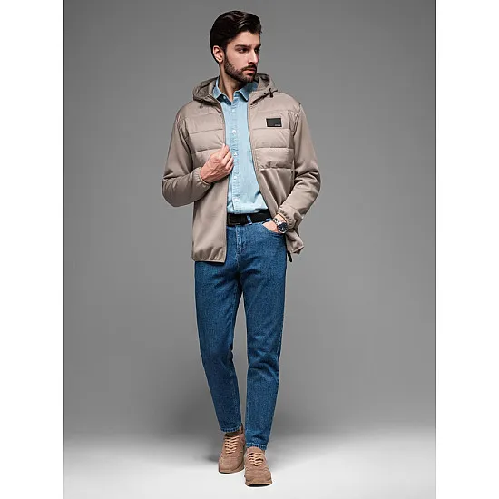 Men's brown jacket Munt V3 OM-JANP-0160