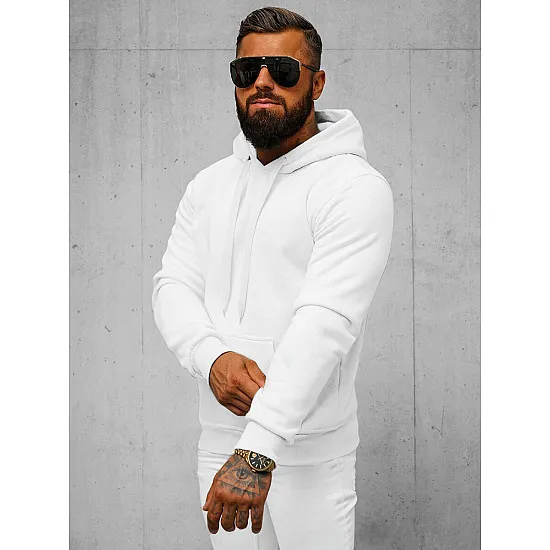 White men's hooded jumper Buvoli JS/2009