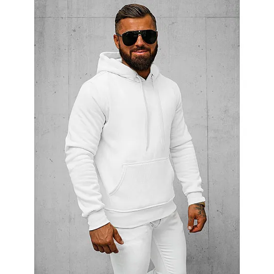 White men's hooded jumper Buvoli JS/2009