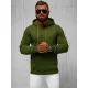 Men's khaki hooded jumper Buvoli JS/2009