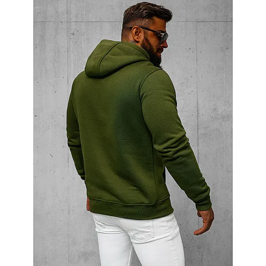 Men's khaki hooded jumper Buvoli JS/2009