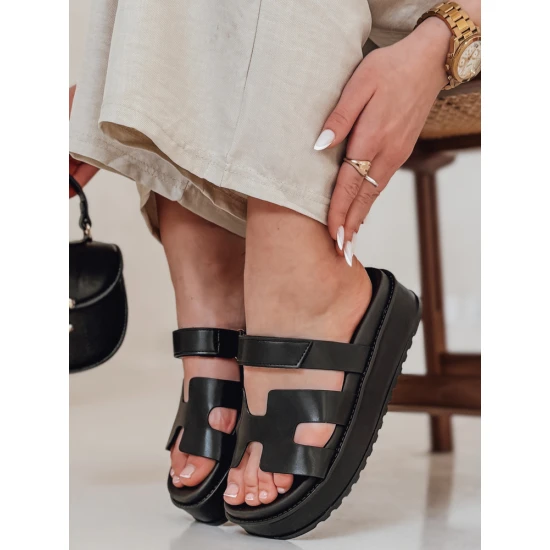 Moteriškos juodos spalvos šlepetės Flip ZY0867