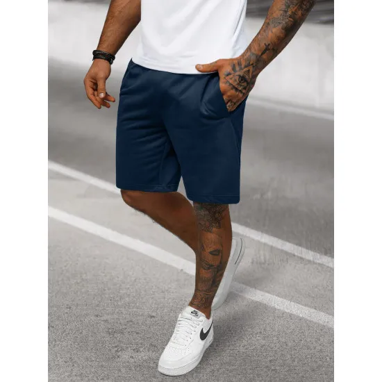 Dark blue men's sports shorts Saravi JS/8K100/25