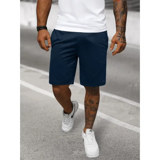Dark blue men's sports shorts Saravi JS/8K100/25