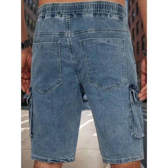 Vyriški mėlynos spalvos šortai Aidis SX2494