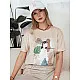 Women's tan T-shirt Breivi RY2618