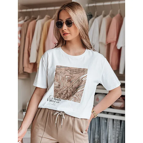 Women's white T-shirt Nivi RY2603