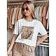 Women's white T-shirt Nivi RY2603