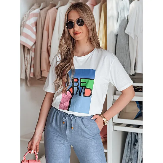 Women's white T-shirt Kindbe RY2614