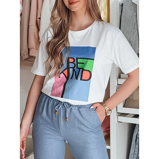 Women's white T-shirt Kindbe RY2614