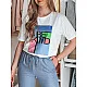 Women's white T-shirt Kindbe RY2614