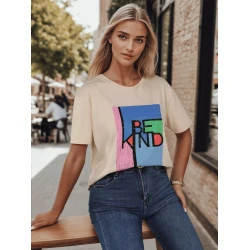 Moteriški rusvos spalvos marškinėliai Kindbe