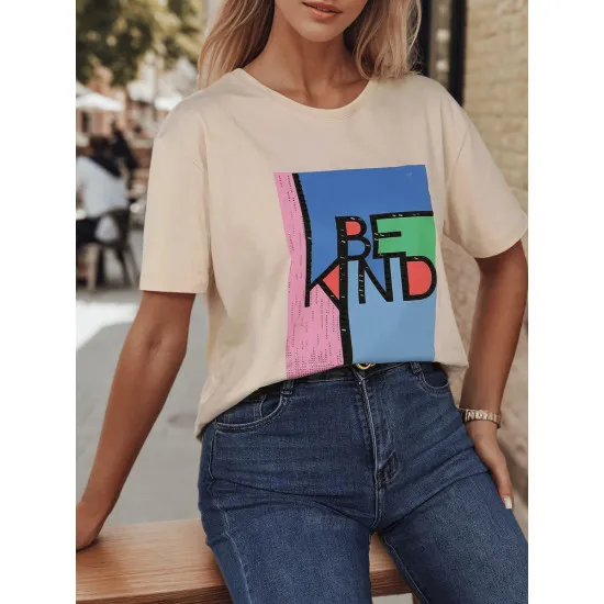 Women's tan T-shirt Kindbe RY2615