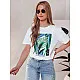 Women's white T-shirt Mumba RY2620