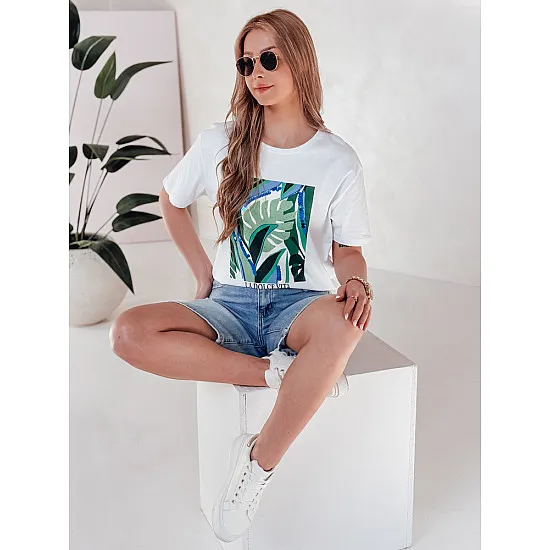 Women's white T-shirt Mumba RY2620