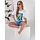 Women's white T-shirt Mumba RY2620