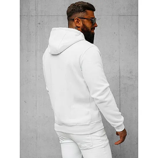 White men's hooded jumper Buvoli JS/2009