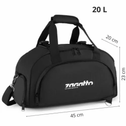 Juodos spalvos krepšys ir kuprinė 2in1 Perfect