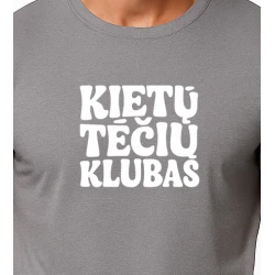 Vyriški pilki marškinėliai Kietas tėtis (baltas)